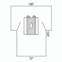 Abdominal Drape Laparotomy Drape 100 W X 72 W X 124 L Inch Sterile  (13/CS)