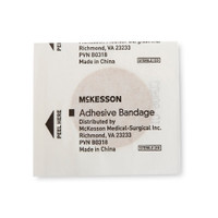 Adhesive Spot Bandage McKesson 1 Inch Plastic Round Tan Sterile  (100/BX)
