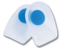 AliMed® Heel Cup Large Medical-Grade Silicone Clear / Blue  (1/PR)