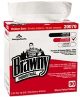 Task Wipe Brawny Industrial® Medium Duty White NonSterile Double Re-Creped 9-1/4 X 16-3/10 Inch Disposable  (10/CS)