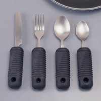 Tablespoon Sure Grip™ Adaptive Silver / Black Stainless Steel / Rubber  (1/EA)