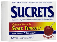 Sore Throat Relief Sucrets™ 2 mg Strength Lozenge 18 per Bag  (1/BX)
