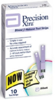 Blood Glucose and Ketone Test Strips Precision Xtra® 10 Strips per Pack  (12/CS)