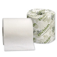 Toilet Tissue envision® White 1-Ply Standard Size Cored Roll 1210 Sheets 4 X 4-1/20 Inch  (80/CS)