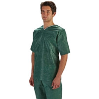 Scrub Shirt Barrier® Small Green 3 Pockets Short Set-In Sleeve Unisex  (48/CS)