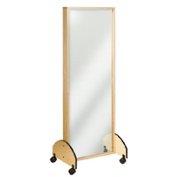 Glass Portable Mirror 26.5 X 72 X 21 Inch Almond  (1/EA)