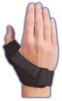 Thumb Brace Tee Pee Thumb Protector Adult Medium Hook and Loop Strap Closure Left Hand Black  (1/EA)