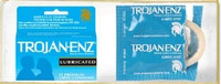 Condom Trojan-Enz® Lubricated One Size Fits Most 12 per Box  (12/BX)