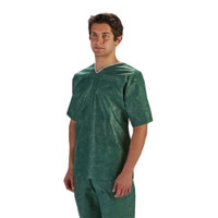 Scrub Shirt Barrier® 2X-Large Green 3 Pockets Short Set-In Sleeve Unisex  (12/BG)