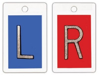 Identifier Markers 1 Inch Blue / Red Left / Right 1 Set  (1/EA)
