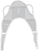 Seat U Sling 4 or 6 Point With Head Support Straps - Attached X-Large 600 lbs. Weight Capacity  (1/BX)