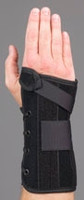 Wrist Brace Wrist Lacer™ Aluminum / Felt / Suede Right Hand Black Medium  (1/EA)
