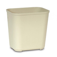 Fire-Resistant Trash Can 28 Quart Rectangular Beige Thermoset Polyester Open Top  (1/EA)
