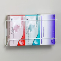 Glove Box Holder Vertical Mounted 3-Box Capacity White 3-3/4 X 8-1/4 X 17-3/4 Inch Coated Wire  (1/EA)