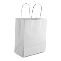 Shopping Bag Duro® Tempo White Virgin Paper  (250/CS)
