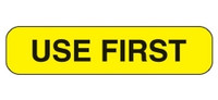 Pre-Printed Label Indeed Advisory Label Yellow Paper Use First Black Quality Control Label 3/8 X 1-5/8 Inch  (1000/PK)