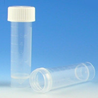 Storage and/or Transport Tube Plain 16 X 56 mm 5 mL White Screw Cap Polypropylene Tube  (1000/CS)