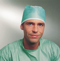 Surgeon Cap One Size Fits Most Green / White Tie Closure  (500/CS)
