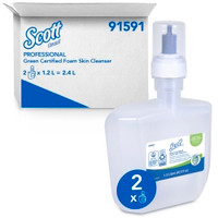 Soap Scott® Essential™ Foaming 1,200 mL Dispenser Refill Bottle Unscented  (2/CS)