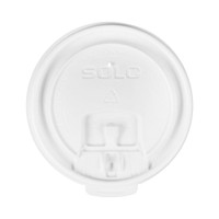 Lid Solo® Plastic, White, Liftback and Lock Tab  (100/BG)