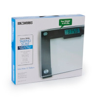 Floor Scale Ideaworks® Digital Audio Display 550 lbs. Capacity Black / Glass AC Power  (1/EA)
