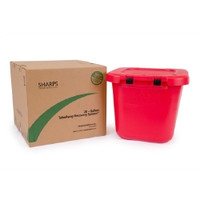 Mailback Sharps Container TakeAway® Recovery System Red Base 21-1/2 L X 21-1/4 W X 18-1/2 H Inch Horizontal / Vertical Entry 20 Gallon  (1/EA)
