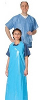 Scrub Shirt Large Blue 2 Pockets Short Sleeve Unisex  (60/CS)