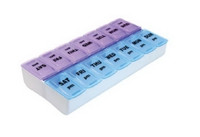 Pill Organizer Weekly Twice-A-Day Standard Size 7 Day 2 Dose  (1/EA)