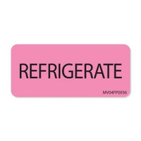 Pre-Printed Label MedVision® Auxiliary Label Pink Paper REFRIGERATE Black Temperature Control 1 X 2-1/4 Inch  (1/EA)