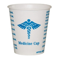 Graduated Medicine Cup Solo® 3 oz. Medical Print Wax Coated Paper Disposable  (100/SL)