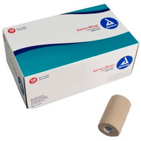 Cohesive Bandage Sensi-Wrap 4 Inch X 5 Yard Self-adherent Closure Tan NonSterile Standard Compression  (18/CS)