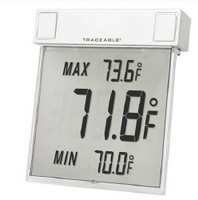 Digital Thermometer Traceable® Big-Digit See-Thru™ Fahrenheit / Celsius -13° to +158°F (-25° to +70°C) Internal Sensor Multiple Mounting Options Battery Operated  (1/EA)