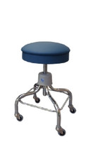 Exam Stool Screw Shaft, Spin Lift 2 Inch Double Ball Bearing Casters, 4 Casters Black  (1/EA)