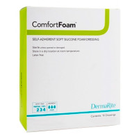 Foam Dressing ComfortFoam™ 2 X 2 Inch Without Border Film Backing Silicone Adhesive Square Sterile  (1/EA)