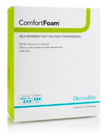 Foam Dressing ComfortFoam™ 8 X 8 Inch Without Border Film Backing Silicone Adhesive Square Sterile  (1/EA)