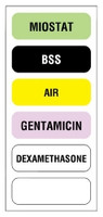 Pre-Printed Label UAL™ Anesthesia Label Multicolored Paper Miostat Bss Air Gentamicin Dexamethasone Black / White Medication Name 1/2 X 1-1/2 Inch  (25/BX)