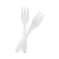 Fork McKesson Medium Weight White Polypropylene  (1000/CS)