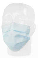 Procedure Mask Pleated Earloops One Size Fits Most Blue NonSterile ASTM Level 1 Adult  (500/CS)