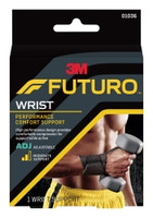 Wrist Support 3M™ Futuro™ Performance Comfort Low Profile / Wraparound Nylon / Polyester / Polyurethane / Spandex Left or Right Hand Black One Size Fits Most  (12/CS)