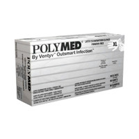 Exam Glove Polymed® X-Large NonSterile Latex Standard Cuff Length Fully Textured Ivory Not Rated  (900/CS)