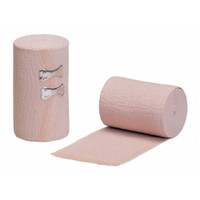 Elastic Bandage 3 Inch X 4-1/2 Yard Clip Detached Closure Tan NonSterile Standard Compression  (10/PK)