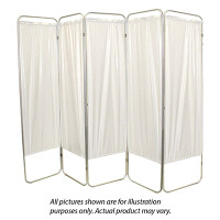 Standard 5-Panel Privacy Screen - Yellow 4 mil vinyl, 84" W x 68" H extended, 19" W x 68" H x4" D folded (650103Y)