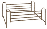 Full Length Hospital Bed Side Rails, 1 Pair