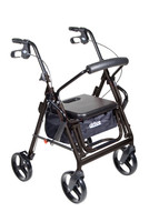 Duet Dual Function Transport Wheelchair Rollator Rolling Walker, Black Duet Dual Function Transport Wheelchair Rollator Rolling Walker, Black