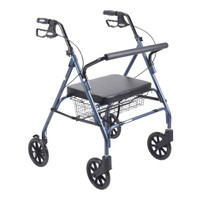 Heavy Duty Bariatric Rollator Rolling Walker with Large Padded Seat, Blue Heavy Duty Bariatric Rollator Rolling Walker with Large Padded Seat, Blue