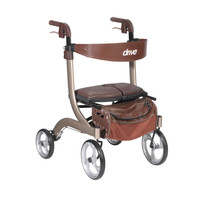 Nitro DLX Euro Style Rollator Rolling Walker, Champagne Nitro DLX Euro Style Rollator Rolling Walker, Champagne