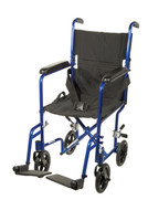 Lightweight Transport Wheelchair, 17" Seat, Blue Lightweight Transport Wheelchair, 17" Seat, Blue