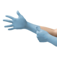 Exam Glove Integra® EC Medium NonSterile Nitrile Extended Cuff Length Fully Textured Blue Not Rated (M-1002228)