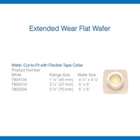 Ostomy Barrier Securi-T® Trim to Fit, Extended Wear Adhesive Tape Collar 57 mm Flange Red Code System Up to 1-3/4 Inch Opening 5 X 5 Inch (M-1013354)