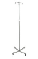 IV Stand 2-Hooks 4-Leg Chrome Plated Steel with Weights,71146  (1/CS)